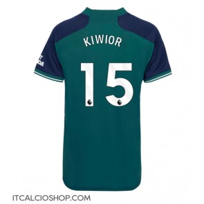 Arsenal Jakub Kiwior #15 Terza Maglia Femmina 2023-24 Manica Corta